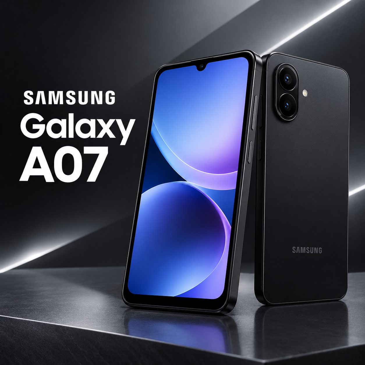 گوشى موبايل سامسونگ مدل A07 Galaxy دو سيم كارت ظرفيت ۶۴گيگابايت و رم ۴ گيگابايت رنگ مشکی