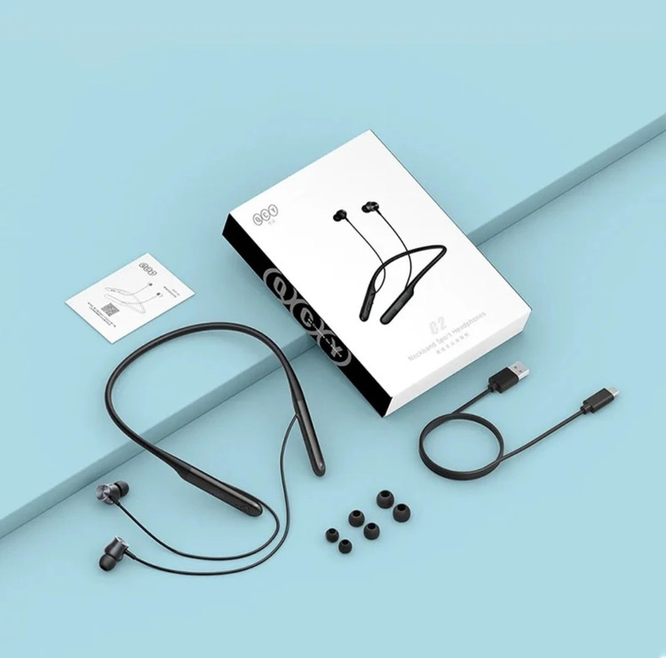 هدفون بلوتوثی QCY مدل C2 اورجینال با حذف نویز ENC و مقاومت IPX4